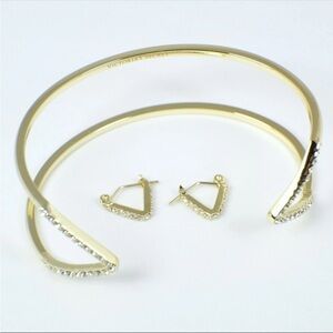 Victoria's Secret gold tone bracelet and earring set Women’s jewelry